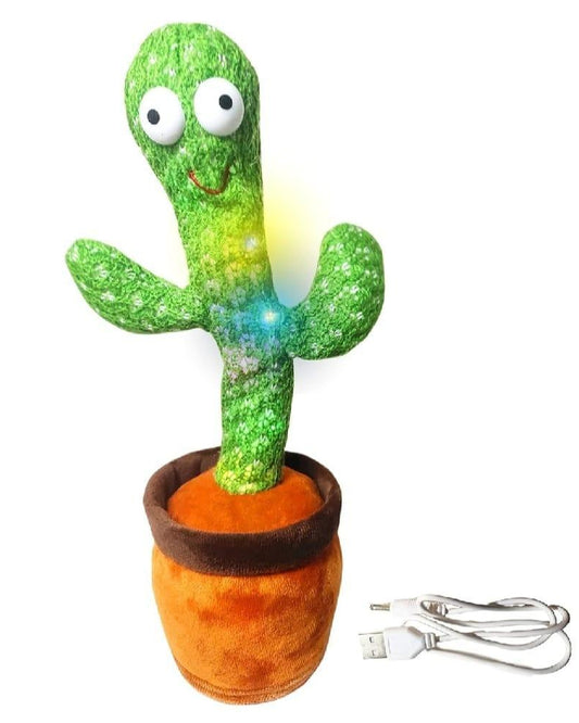 Dancing & Talking Cactus Plush Toy | USB Rechargeable
