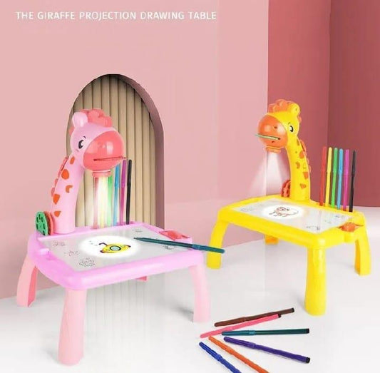 Kids Projection Drawing Board Table with Projector & Art Kit | Educational Learning Toy