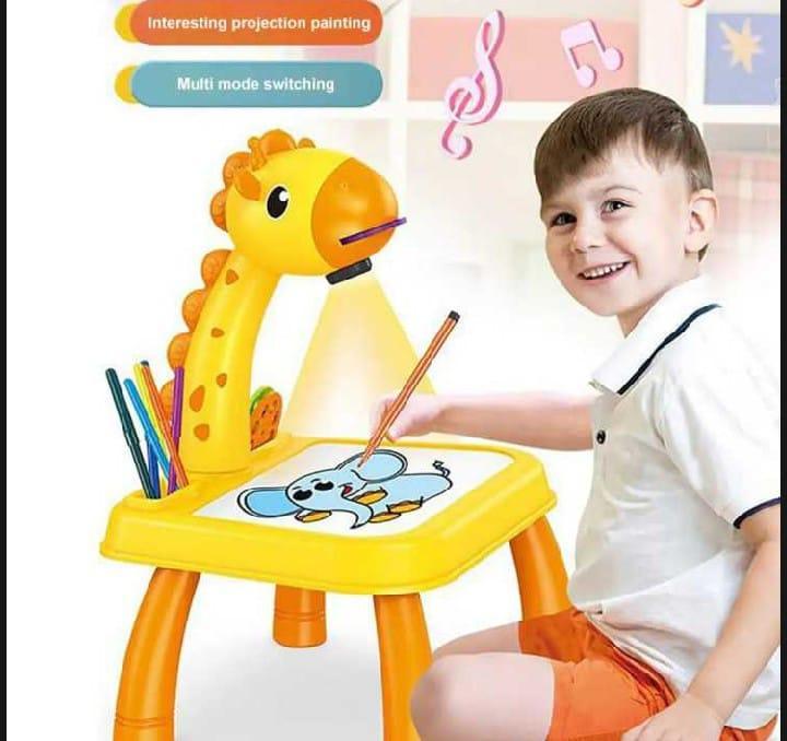 Kids Projection Drawing Board Table with Projector & Art Kit | Educational Learning Toy