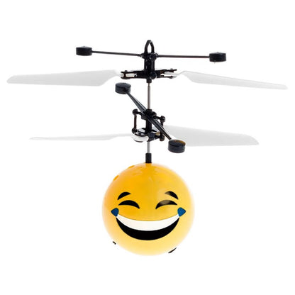 Flying Emoji Ball Helicopter Toy | Hand Sensor LED Hover Flying Ball for Kids