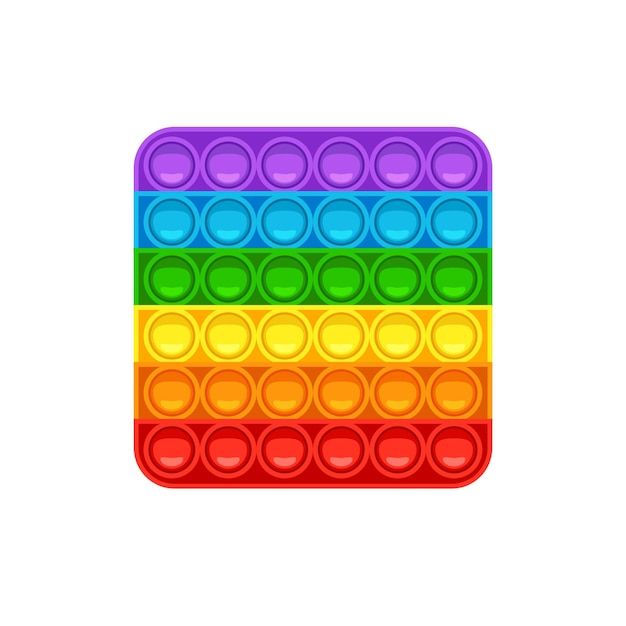 Rainbow Pop It Fidget Toy | Stress Relief Sensory Toy